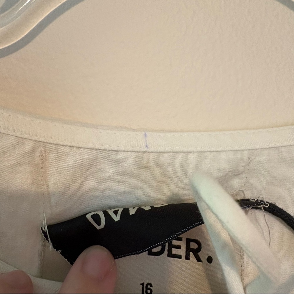 Damson Madder Maggie embroidered tie front scallop blouse - Picture 8 of 11